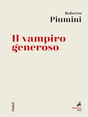 cover image of Il vampiro generoso